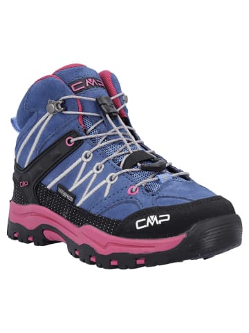 CMP Leder-Trekkingboots "Rigel" in Blau/ Pink