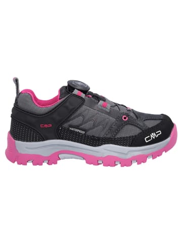 CMP Skórzane buty trekkingowe "Kiruna Fitgo" w kolorze szaro-różowym