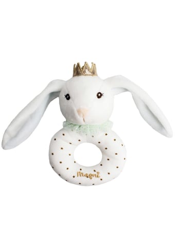 Magni Grzechotka "Bunny" w kolorze białym - 0+