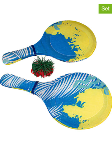 Magni 3-delige set: strandrackets blauw/geel - vanaf 6 jaar