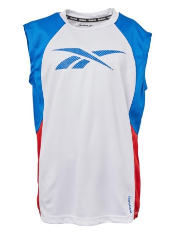 Reebok Top sportowy "Muscle" w kolorze biało-czerwono-niebieskim