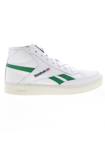 Reebok Skórzane sneakersy "Club C Form Hi" w kolorze biało-zielonym