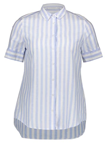 Eterna Blouse - regular fit - wit/lichtblauw