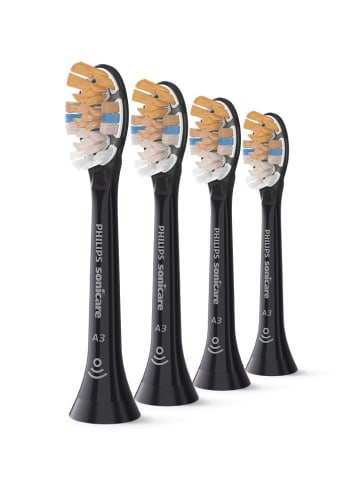 PHILIPS sonicare Wymienne końcówki (4 szt.) "A3 Premium All-in-One" w kolorze czarnym