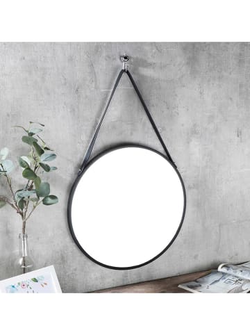 Everysentials Wandspiegel in Schwarz - Ø 45 cm
