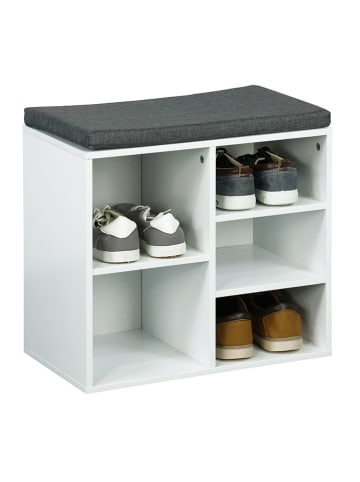 Nordheim Schoenenkast wit/grijs - (B)51,5 x (H)48 x (D)29,5 cm