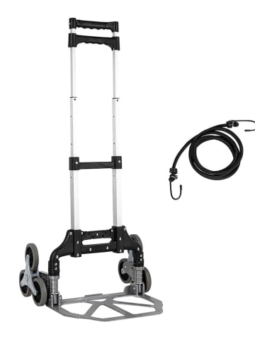 Profiline Steekwagen zilverkleurig/zwart - (B)38,5 x (D)41 cm