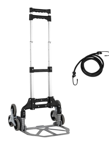 Profiline Wózek schodowy w kolorze srebrno-czarnym - szer. 38,5 x 41 cm