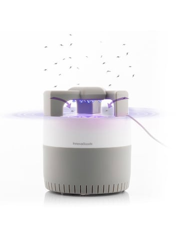 InnovaGoods Elektryczny odstraszacz komarów w kolorze szaro-białym - wys. 14 x Ø 12 cm