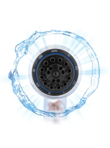 InnovaGoods Minerale douchekop zilverkleurig/transparant - (H)25 x Ø 9 cm