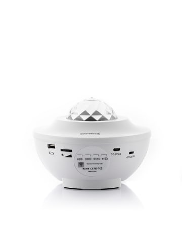 InnovaGoods Głośnik Bluetooth w kolorze białym z oświetleniem LED - wys. 12,5 x Ø17 cm