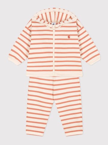 PETIT BATEAU 2-delige outfit abrikooskleurig/crème