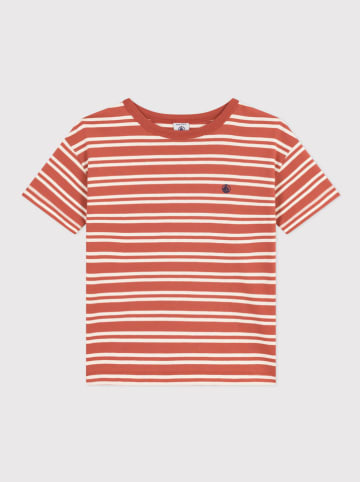 PETIT BATEAU Shirt oranje/wit