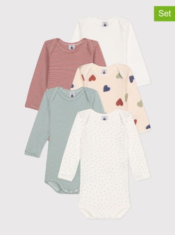 PETIT BATEAU 5-delige set: rompers meerkleurig