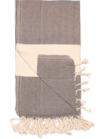 Towel to Go Hamamtuch in Schwarz - (L)180 x (B)100 cm