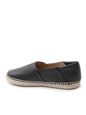 Hugo Boss Leder-Espadrilles "Madeira" in Schwarz