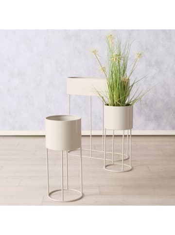 Boltze 3-delige bloempottenset "Aurela" beige