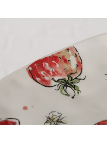 Boltze Serveerplateau "Strawberry" wit/rood - (B)31 cm