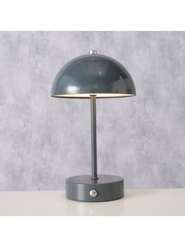 Boltze Ledtafellamp "Petunia" grijs - (H)25 x Ø 15 cm