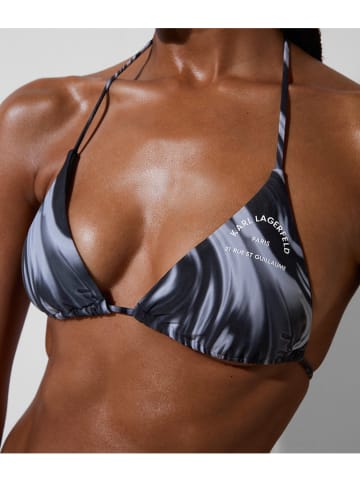 Karl Lagerfeld Bikinitop zwart/grijs