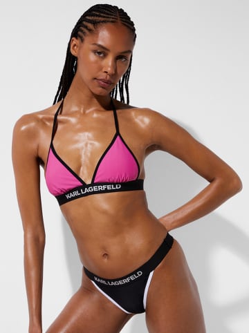 Karl Lagerfeld Bikinitop roze/zwart