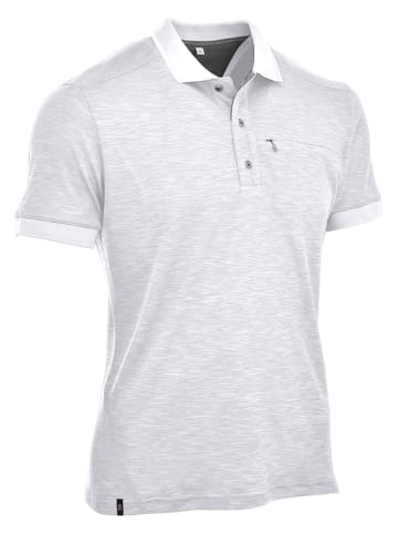 Maul Sport Funktionspoloshirt "Gaigerkopf 3 fresh" in Weiß/ Grau