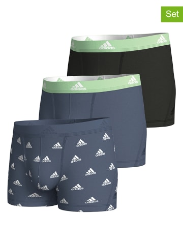 adidas 3-delige set: boxershorts blauw/zwart