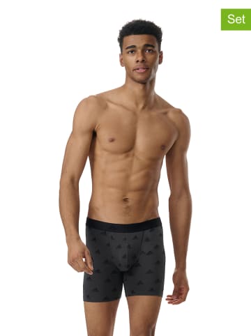 adidas 3-delige set: boxershorts zwart/donkergrijs