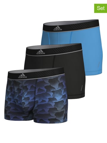 adidas 3-delige set: boxershorts blauw/lichtblauw/zwart