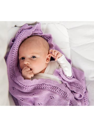 Lullalove Decke "Daisy" in Lila
