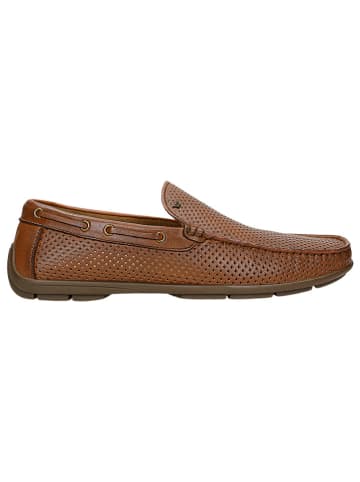 Wojas Leren mocassins lichtbruin