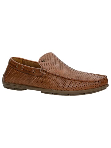 Wojas Leren mocassins lichtbruin