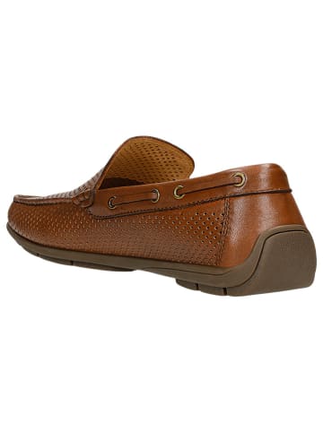 Wojas Leren mocassins lichtbruin