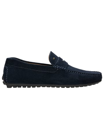Wojas Leren mocassins donkerblauw