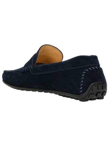 Wojas Leren mocassins donkerblauw