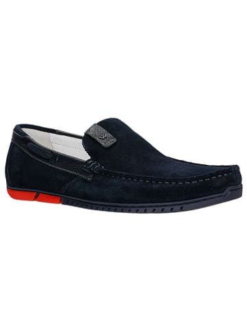 Wojas Leren mocassins donkerblauw