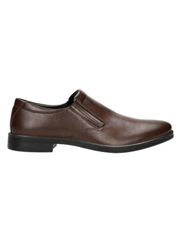 Wojas Skórzane slippersy w kolorze brązowym