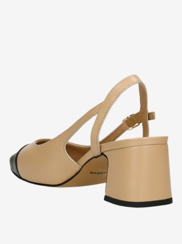 Wojas Leder-Sling-Pumps in Beige