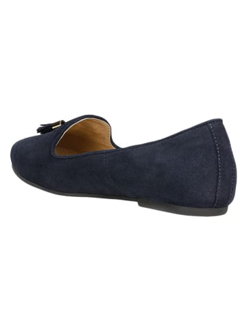 Wojas Leder-Ballerinas in Dunkelblau