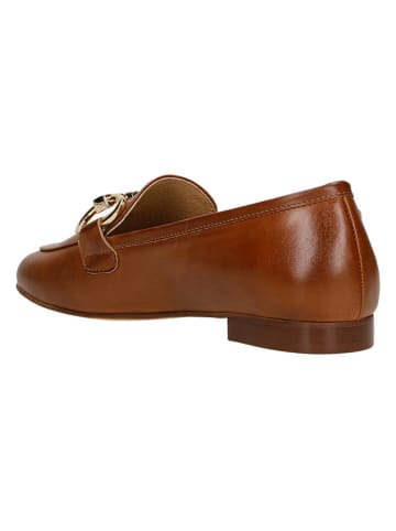Wojas Leren mocassins lichtbruin