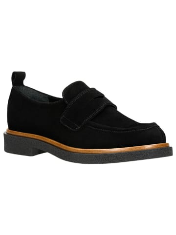 Wojas Leder-Mokassins in Schwarz