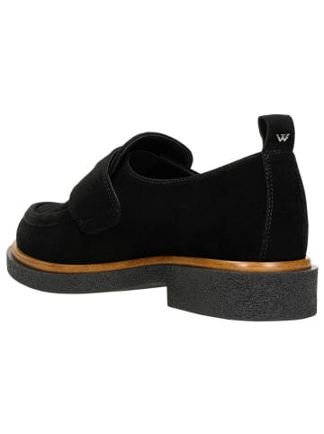 Wojas Leder-Mokassins in Schwarz
