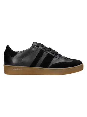Wojas Leder-Sneakers in Schwarz