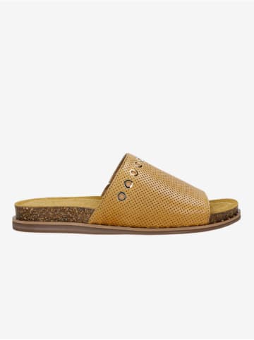 Wojas Leren slippers lichtbruin