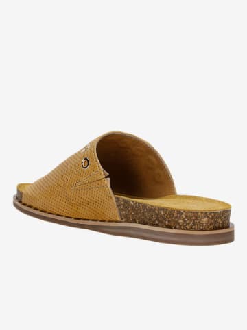 Wojas Leren slippers lichtbruin