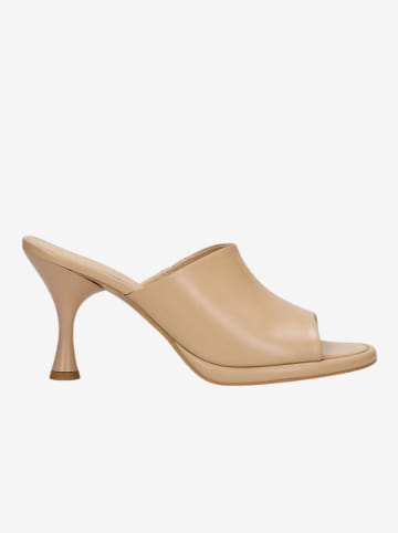 Wojas Leren slippers beige