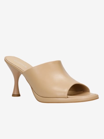 Wojas Leren slippers beige