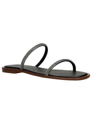 Wojas Leren slippers zwart
