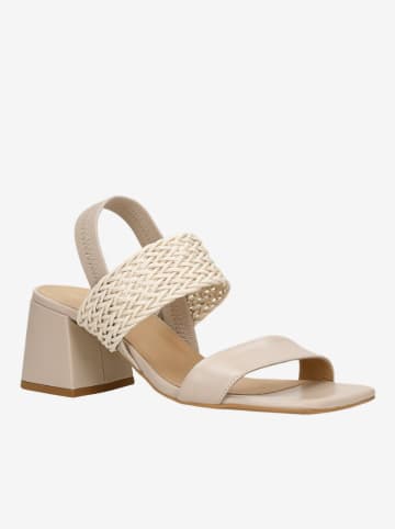 Wojas Leren haksandalen beige