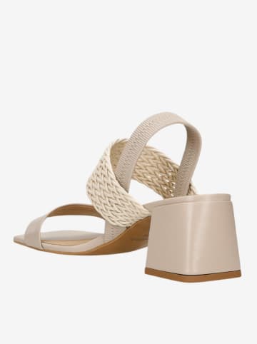 Wojas Leren haksandalen beige